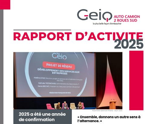 Couverture du rapport d'activité 2025 du GEIQ AC2R SUD